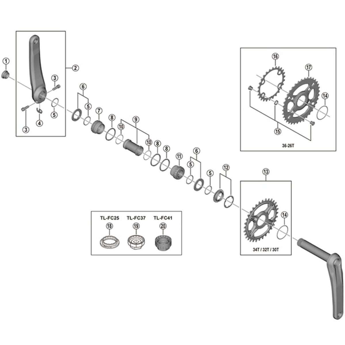 Shimano SLX FC-M7100 Left Hand Crank Arm