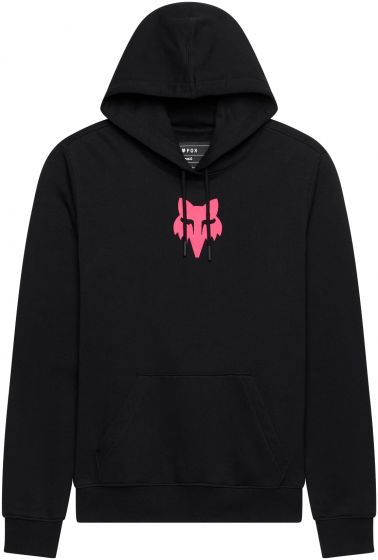 Fox F Head Fleece Womens Pullover – Black / Pink