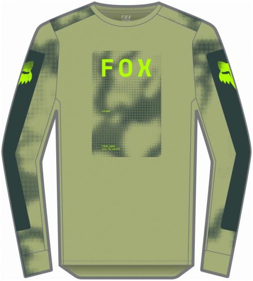 Fox Ranger Taunt 2023 Long Sleeve Jersey – Pale Green
