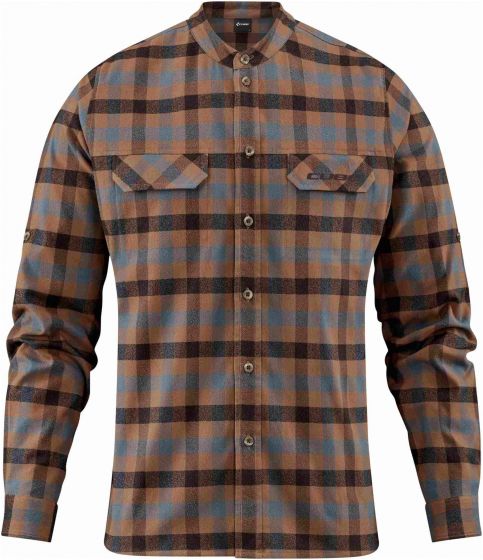 Cube Work Long Sleeve Shirt – Brown / Blue
