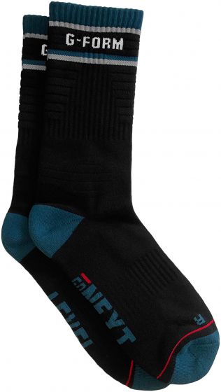 G-Form Mid Calf Sock – Black / Teal / Gray