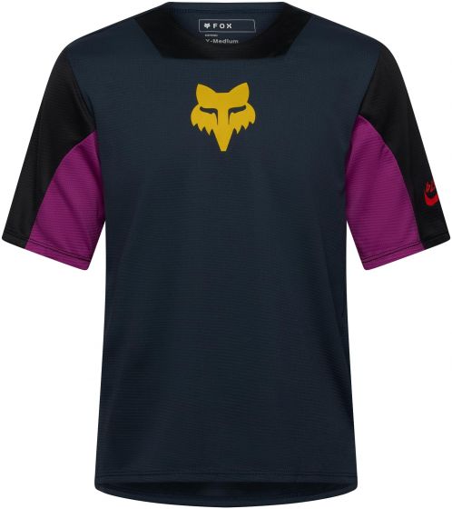 Fox Defend Creation Youth Short Sleeve Jersey – Dark Blue