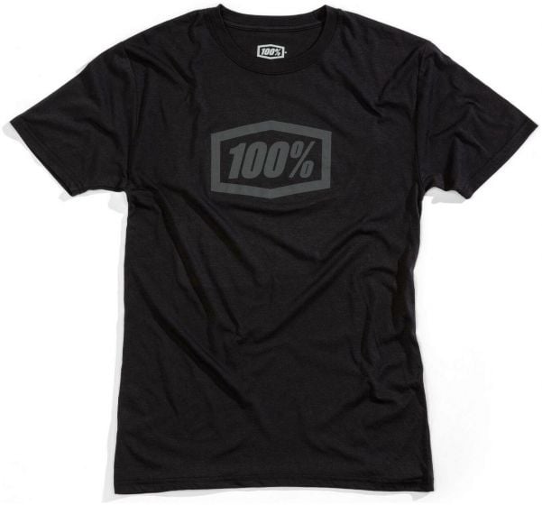 100% Essential Tech T-Shirt – Black / Grey