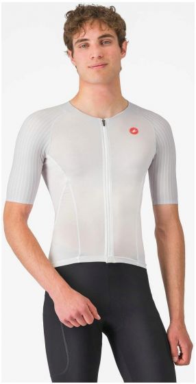 Castelli Free Speed 3 Race Short Sleeve Jersey – White / Silver Grey