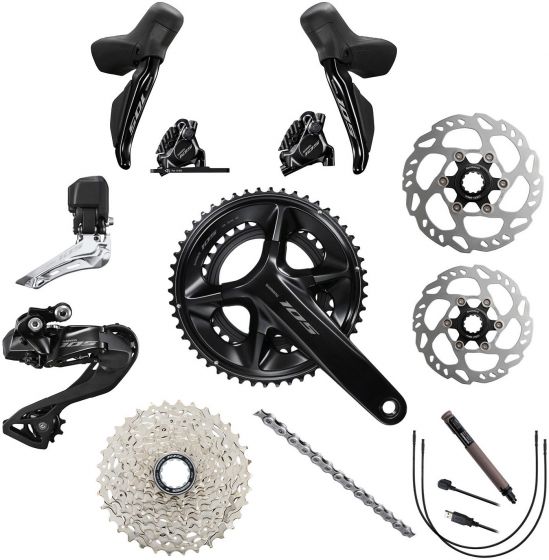 Shimano 105 Di2 Disc 12-Speed Groupset with Disc Rotors