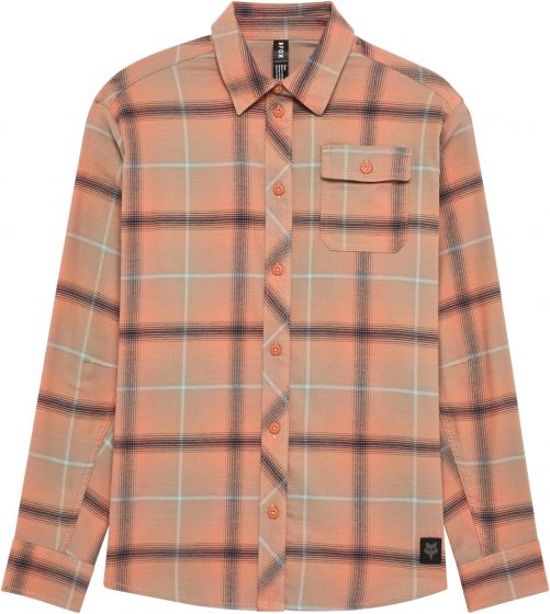 Fox Survivalist Stretch Flannel Womens Long Sleeve Shirt – Coral