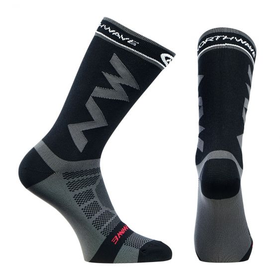 Northwave Extreme Pro High Socks – Grey/Black