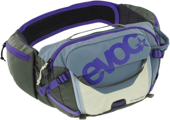 EVOC 3L Pro Hip Pack – Steel / Violet / Dark Olive