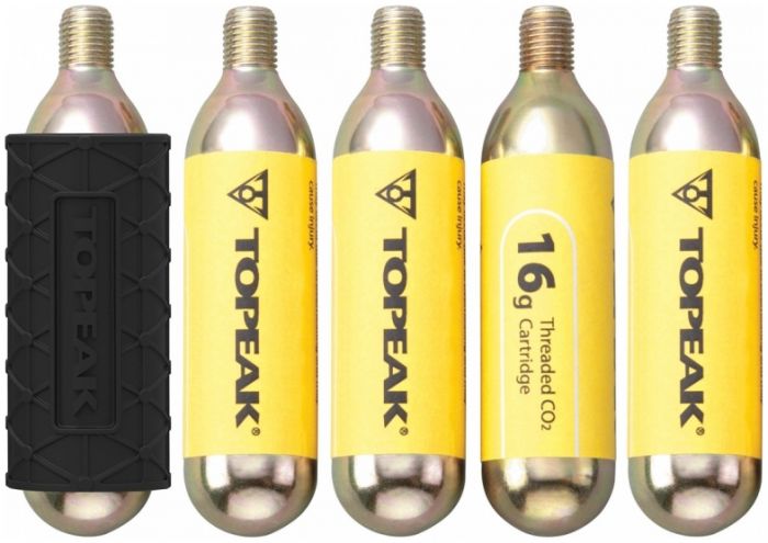 Topeak CO2 Cartridges With Sleeve 5 Pack