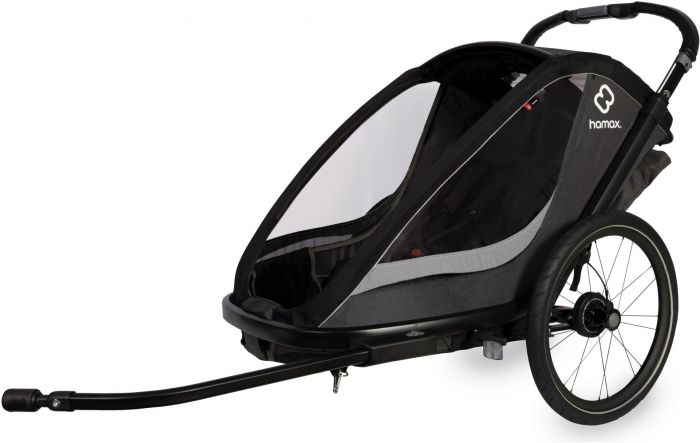 Hamax Cocoon Twin Trailer – Grey / Black