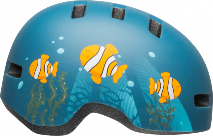 Bell Lil Ripper Kids Helmet – Clown Fish Matte Grey Blue