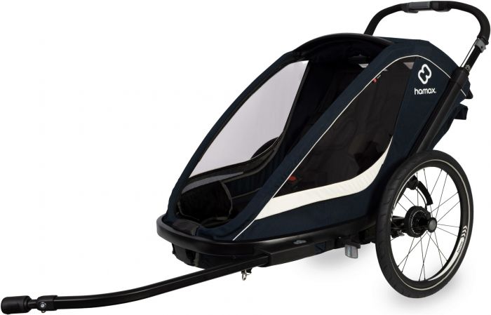 Hamax Breeze Twin Child Trailer – Navy / Cream