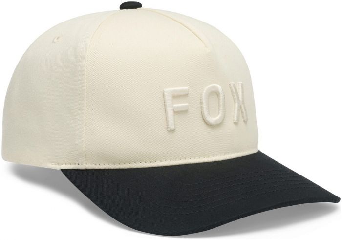 Fox Wordmark Subframe Hat – Pearl White