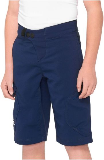 100% Ridecamp Youth Shorts – Navy
