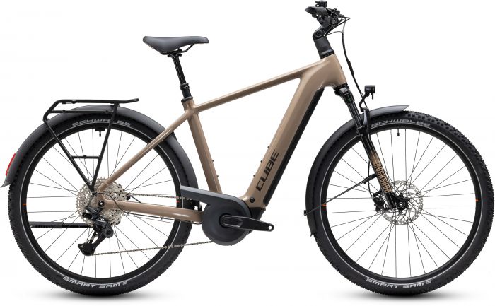 Cube Nuride Hybrid Pro 800 Cross Bar 2027 Electric Bike – Cappuccino / Black