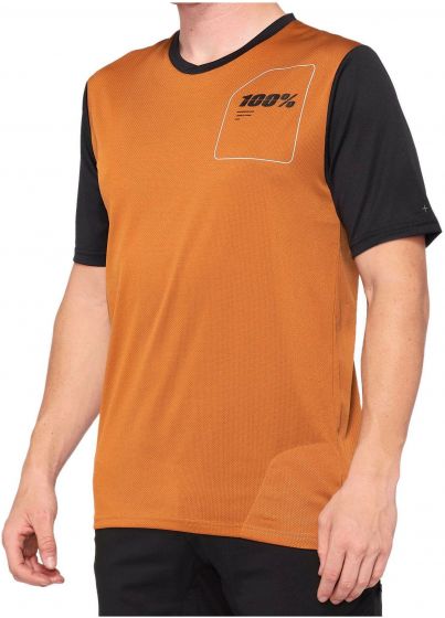 100% Ridecamp Jersey – Terracotta / Black