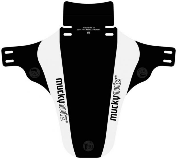 MuckyNutz Face Fender V2 Front Mudguard – Black / White