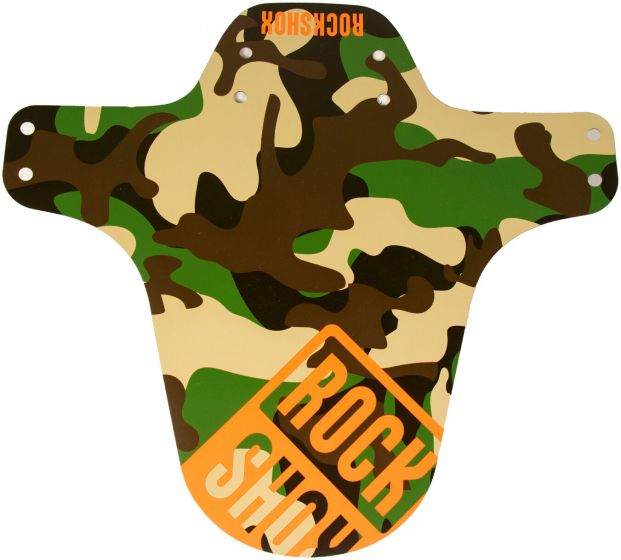 RockShox Universal MTB Mudguard – Full Camo With Orange Logo