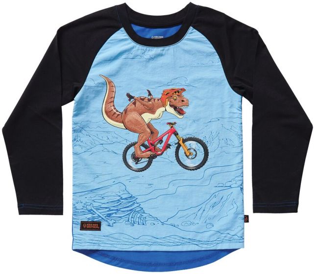 Kids Ride Shotgun Dino Windproof Kids Long Sleeve Jersey