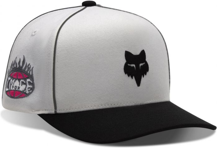 Fox Image Cosmo Snapback Hat – White