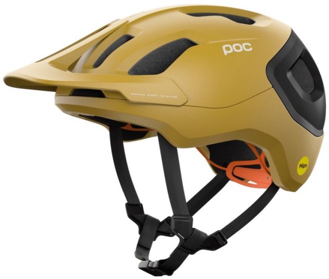 POC Axion Race MIPS Helmet – Cerussite Kashima / Uranium Black Metallic / Matt