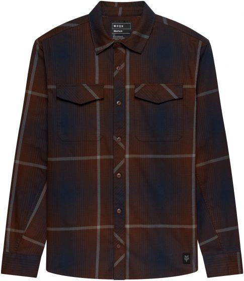 Fox Survivalist Fire Flannel Long Sleeve Shirt – Dark Brown