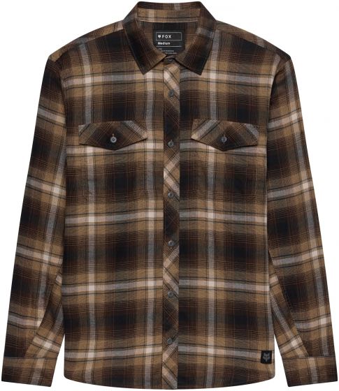 Fox Survivalist Stretch Flannel Long Sleeve Shirt – Medium Brown