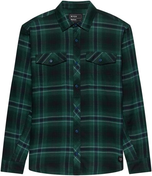 Fox Survivalist Stretch Flannel Long Sleeve Shirt – Dark Green