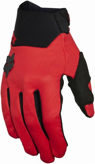 Fox Defend Wind Off-Road Gloves – Fluorescent Red