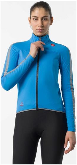 Castelli Ultra Womens Rain Cape – Blue Circuit / Silver Reflex
