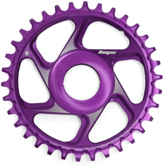 Hope R22 Shimano E-Bike Spiderless Retainer Chainring – Purple