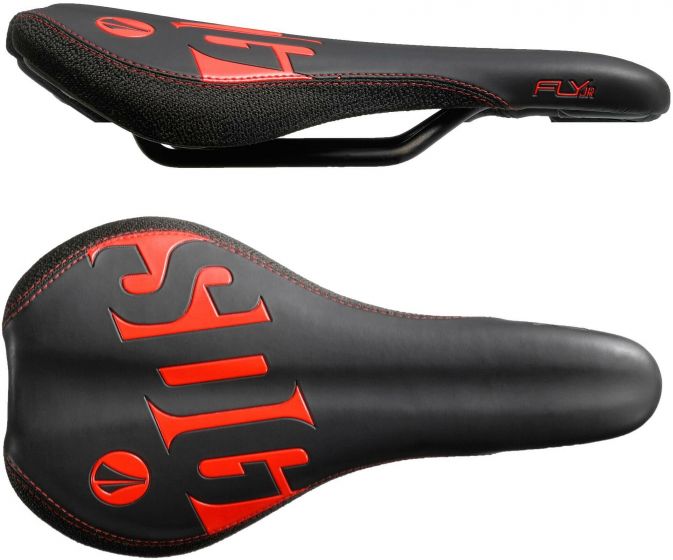 SDG Fly Junior Steel Rail Saddle – Black / Red