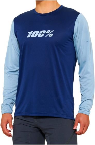 100% Ridecamp Long Sleeve Jersey – Navy / Slate