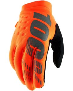 100% Brisker Cold Weather Gloves - Orange