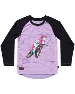Kids Ride Shotgun Unicorn Windproof Kids Long Sleeve Jersey