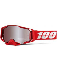 100% Armega Red HiPER Mirror Lens Goggles
