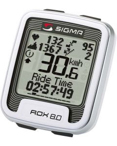 Sigma Rox 8.0 Cordless Cycle Computer with HRM + Cadence + Dock