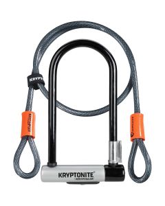 Kryptonite KryptoLok Standard U-lock with 4 foot Kryptoflex Cable