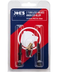 Joe's No Flats Tubeless Anodized Black Presta Valves