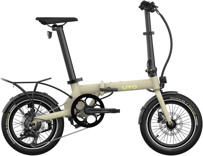 UTO Morning Origins 16-Inch Folding Electric Bike – Desert Sand