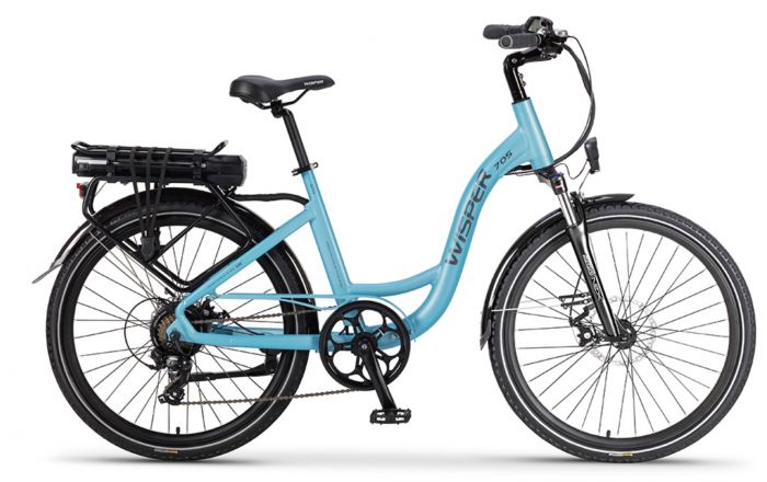 Wisper 705 26-Inch Step-Through 2024 Electric Bike – Electric Blue