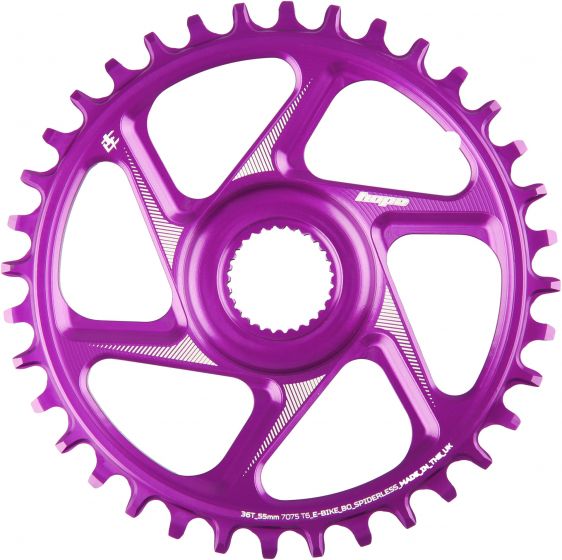 Hope R22 Bosch Gen 4 55mm Wide E-Bike Spiderless Retainer Chainring – Purple