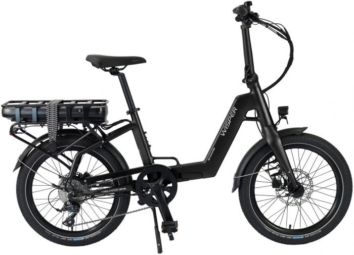Wisper Tailwind 806 Encore 20-Inch Folding Electric Bike-720Wh-Black - Nearly New