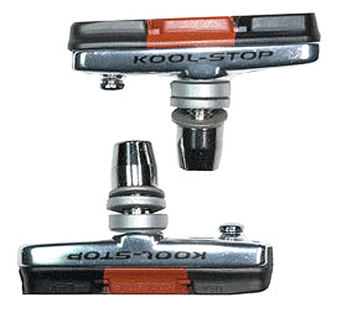 Kool-Stop Cross Pad Threaded Brake Pad/Holder Set