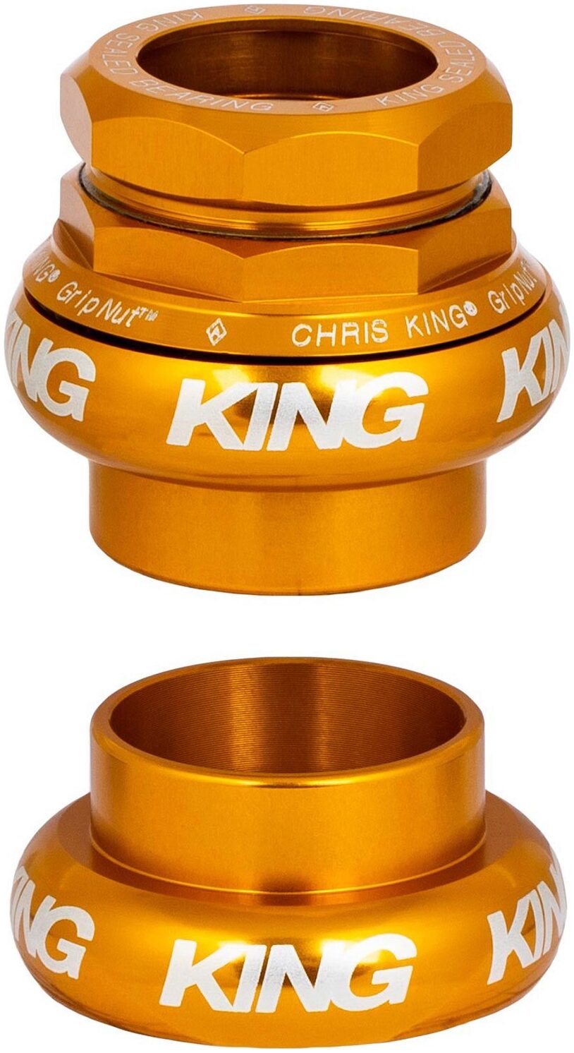 Chris King Grip Nut OS 1-1/8 ヘッドパーツ ゴールド CHRIS KING* nothreadset 1 1/8 inch (SV gold) - BLUE LUG